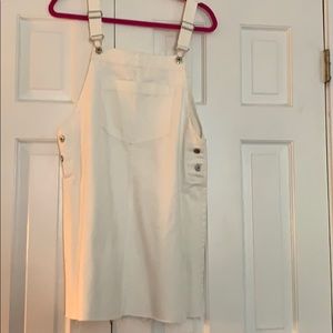 White Overall Dress